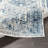 Fitz Machine Woven Oriental Sky Blue Area Rug-1449913558