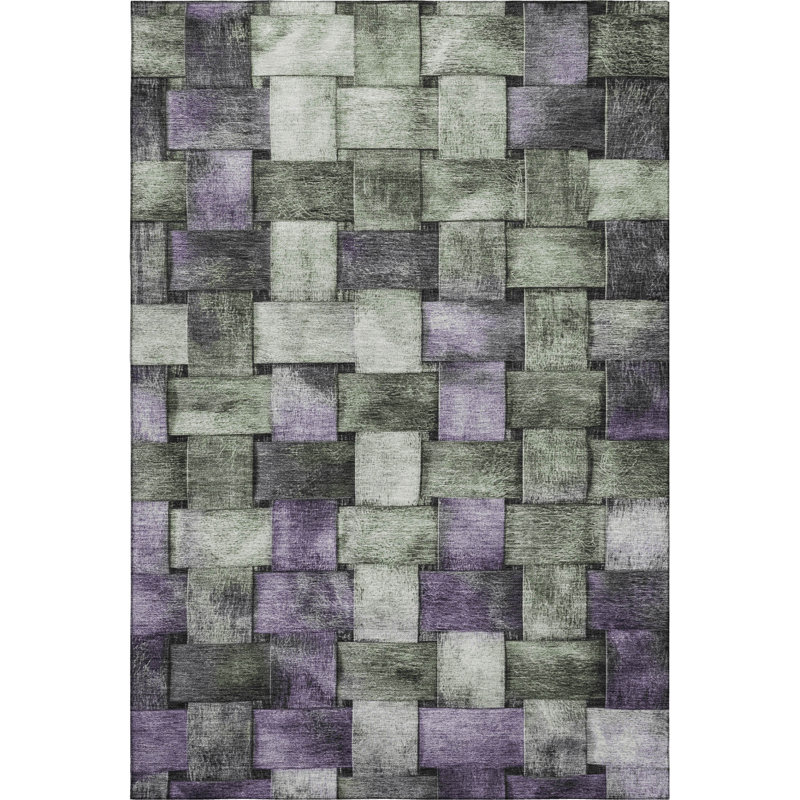 Premium Machine Washable  Stripes Rug, Rectangle 9' x 12'