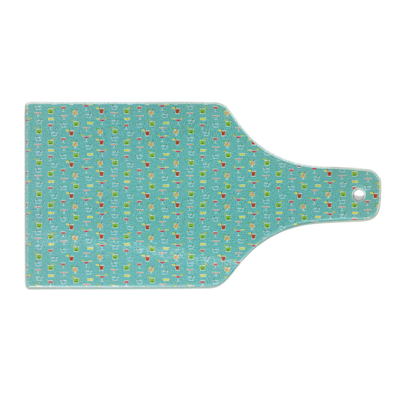 Multicolore planche à découper en verre trempé Ambesonne
