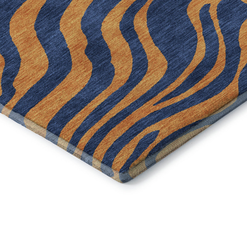 Premium Machine Washable Corum AMF1043 Animal Print Rug, Rectangle 9 pi x 12 pi