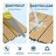 Carreaux de terrasse en composite de style entrelacé 12 po x 12 po, imperméables-123374485-123374487