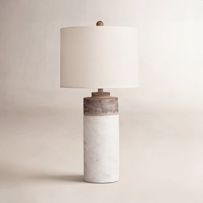 Knollwood Concrete and Linen Table Lamp