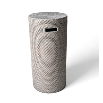 Hand Woven Wicker Laundry Hamper with Handles