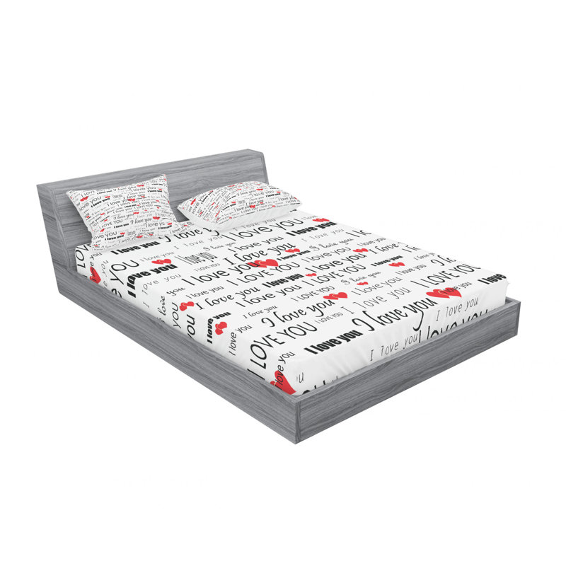 Microfiber Sheet Set, Queen Sheet Set with Fitted Sheet