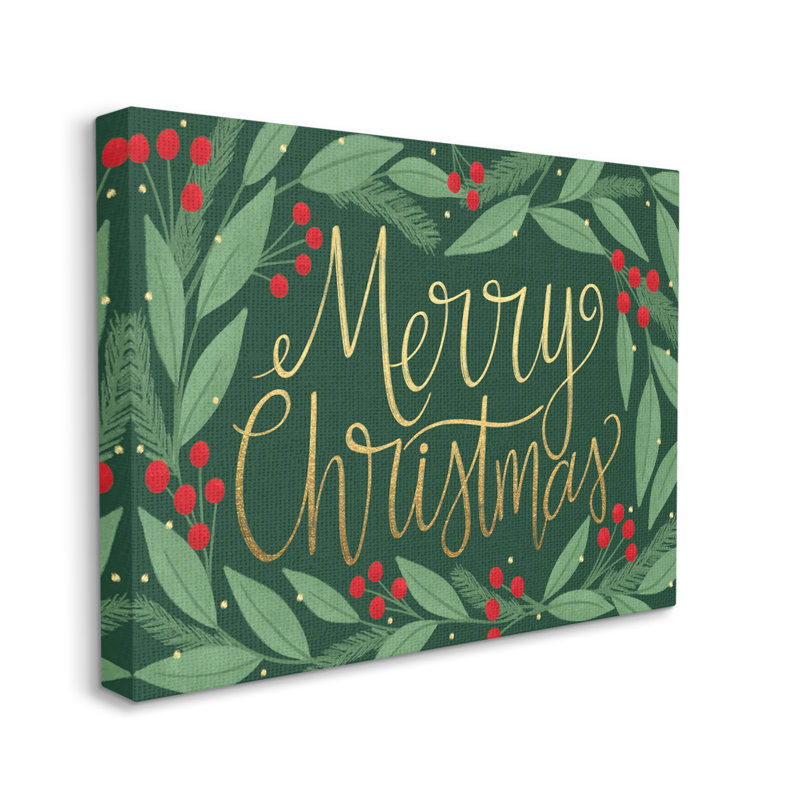 Art mural sur toile tendue «Merry Christmas Festive Chic Holiday Holiday» par Taylor Shannon, H 48 po x l 36 po, Toile tendue