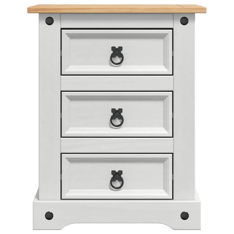 53cm W Solid Wood Bedside Table
