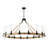 16-light rattan weave Wagon Wheel Chandelier
