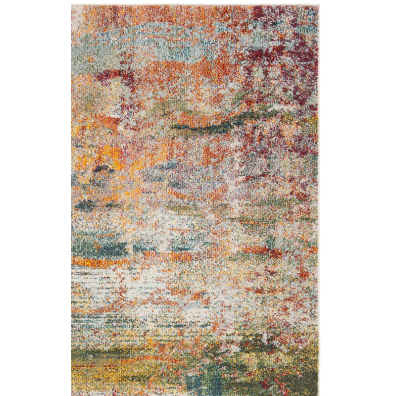 Harrill Abstract Indoor Rug, Square 5'