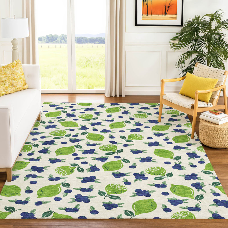 Tapis intérieur / extérieur lavable à la machine Adalaide ACN2354, Rectangulaire 8 pi x 10 pi