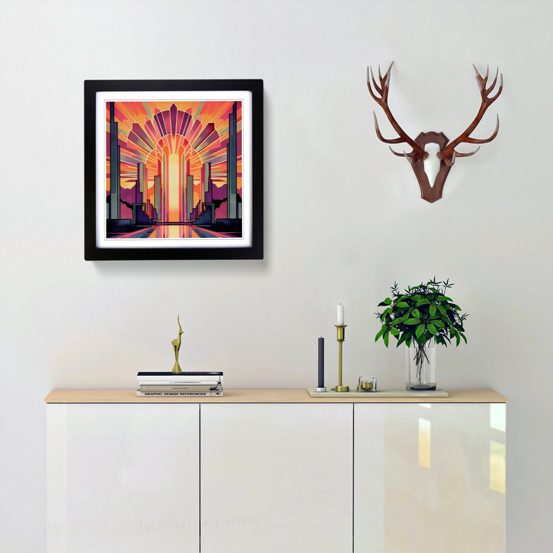Single Picture Frame Print on Wood, Black