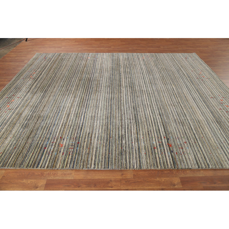 Striped Gabbeh Indian Area Rug 8