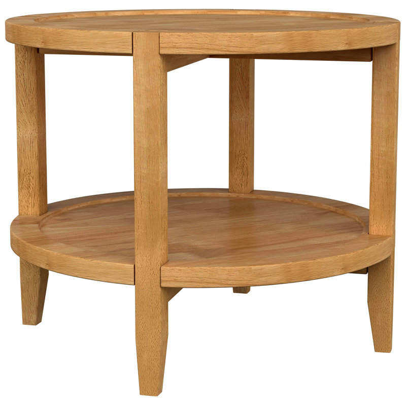 Table de bout ronde en bois massif