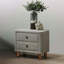 Mobilier de chambre à coucher classique à deux tiroirs gris avec deux tiroirs