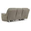 Canapé inclinable Zane, ports de chargement USB, simili suède-110740908-110740911