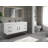 Romer 59 " W Wall Mounted Wall Mounted Single Double Vanity Bathroom Vanity With Acrylic Top-1298541355-1260678734