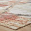 Tapis beige / rouge en laine tissé à la machine Bergren-1882300037