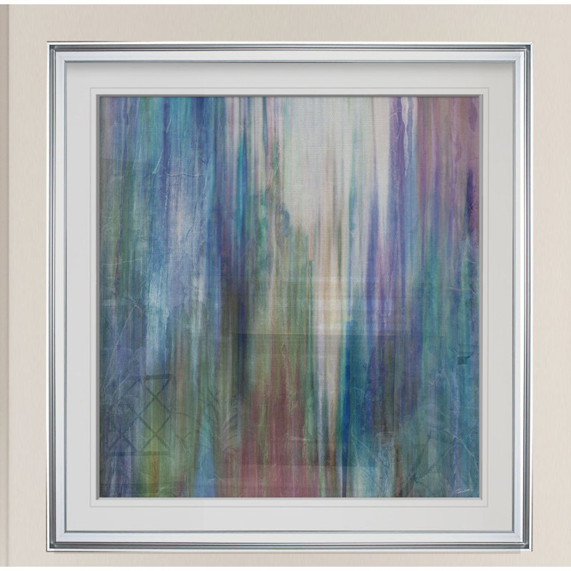 « mistify ii », peinture, H 28 po x l 28 po x P 2 po, Cadre argenté