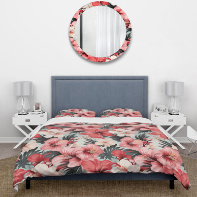 Ensemble de housse de couette Hibiscus Romance