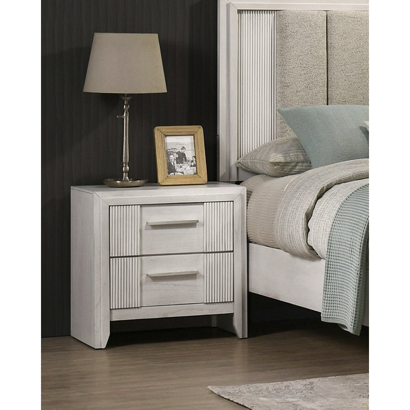 1Pc 2-Drawer Nightstand
