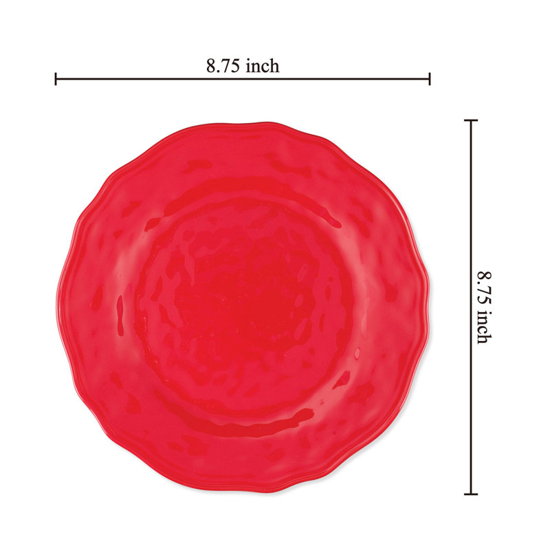 Holiday Red, 8.75" Melamine Plate S6