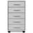 vidaXL Drawer Cabinet Engineered wood, Aluminum Medium-693956744