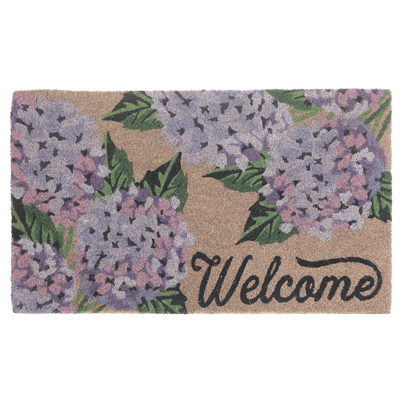 Tapis de porte d'intérieur Hyrangea Welcome, L 18 po x L 30 po