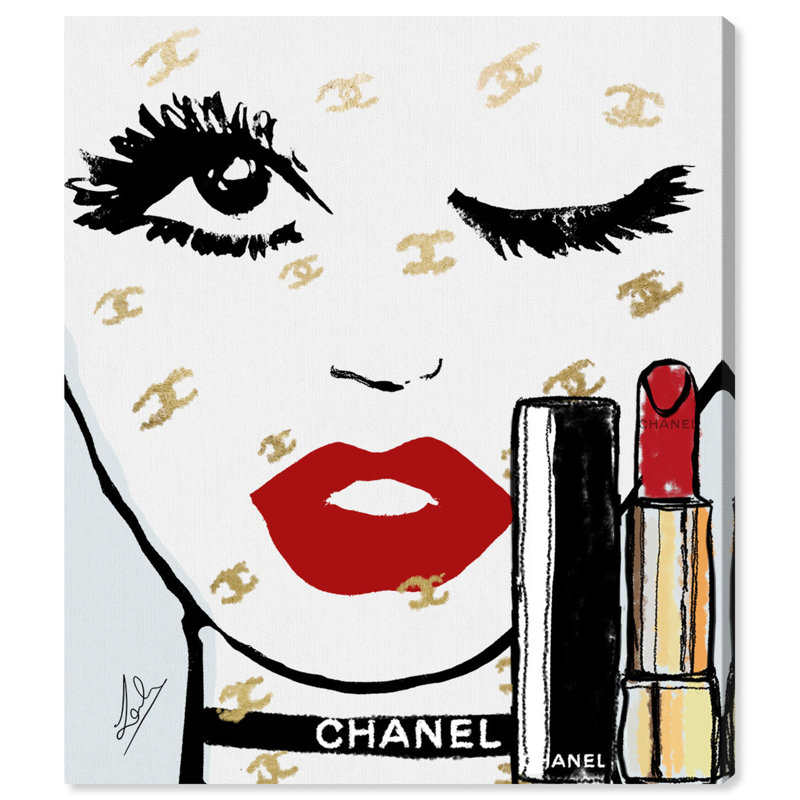 Le Rouge Face - Impression sur toile, Toile tendue, H 45 po x l 36 po