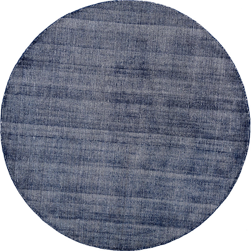 Liabah Wool Striped Indoor Rug, Round 7'