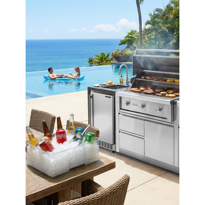 Coolski 15 In. 100lbs/24h Commercial Nugget Ice Maker In Silver, Bulit-in/freestanding, Auto-cleaning