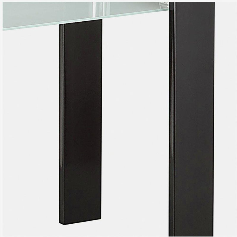 Randall Black 1-Shelf Rectangular Glass Top Sofa Table