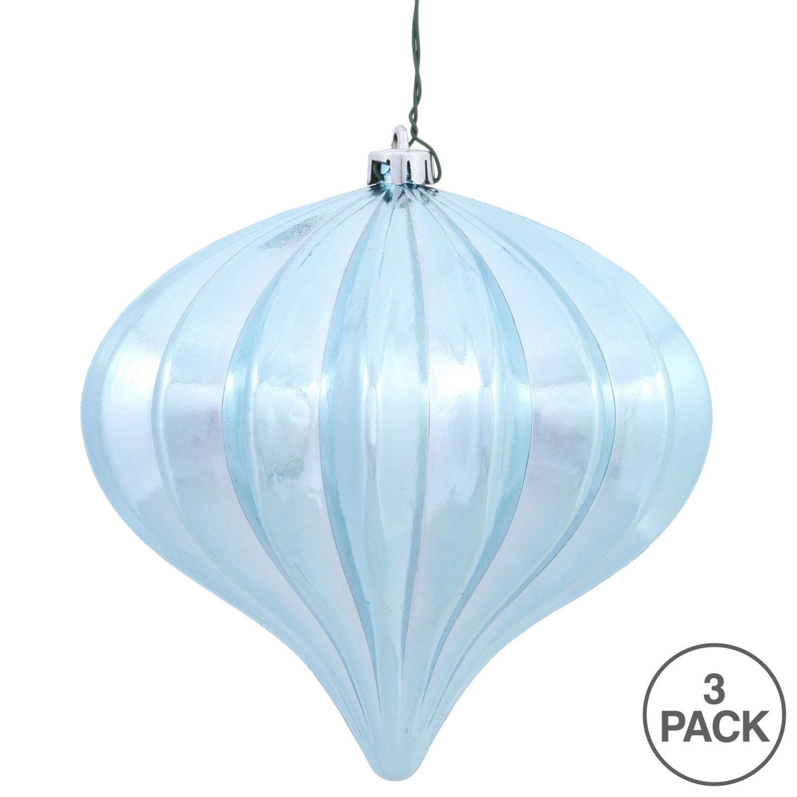 5.7" Onion Christmas Ornament UV, Baby Blue 1