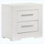 Ensemble de chambre avec grand lit 5 pièces blanc brillant