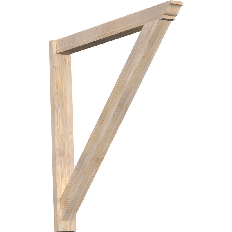 Persienne traditionnelle en bois rustique, Sapin Douglas de 5 1/2 po (lisse), P 48 po x H 48 po