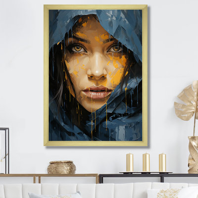 «Blue Indigo Iman Portrait», reproduction d'art sur toile_105777