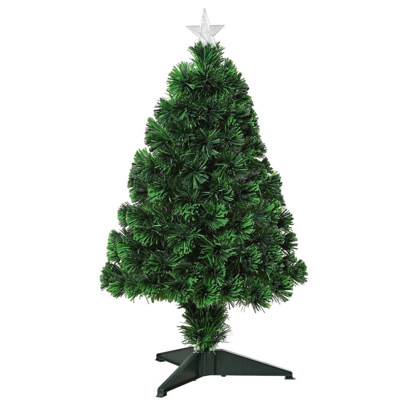 Arbre de Noël artificiel régulier (double) avec aiguilles vertes