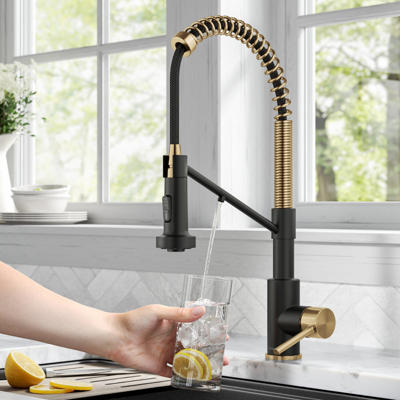 KRAUS Bolden 2-in-1 Commercial Style Pull-Down Single Handle Water Filter Kitchen Faucet for Reverse Osmosis or Water Filtration System