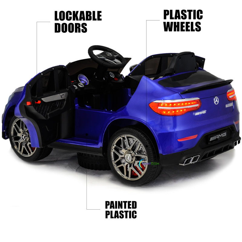 Blue 12V Mercedes AMG GLC63S Kids Ride-On Car with Remote Control