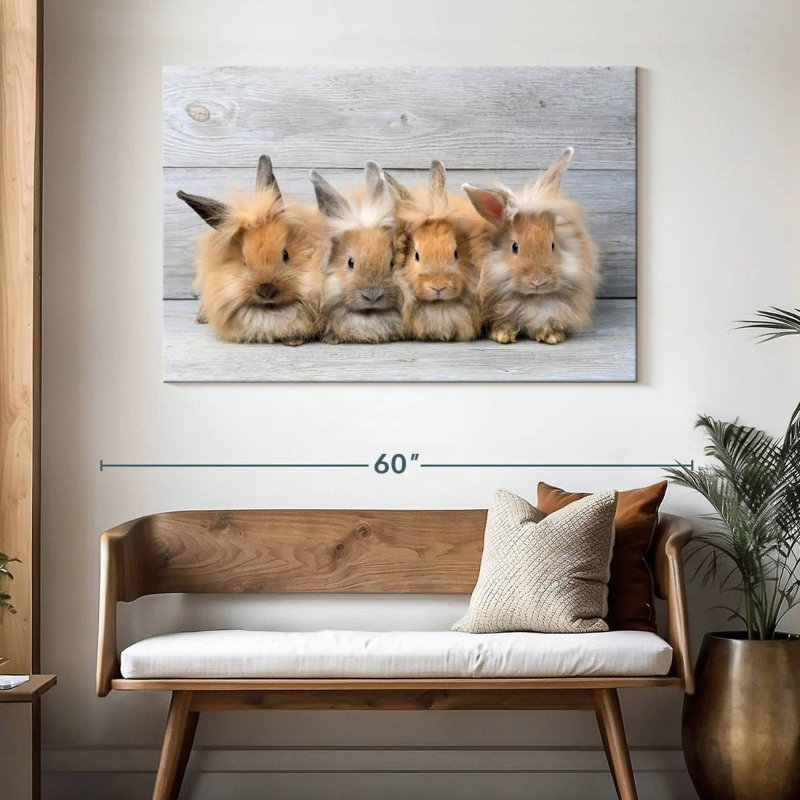Brampt Fluffy Rabbits, 32" H x 48" W