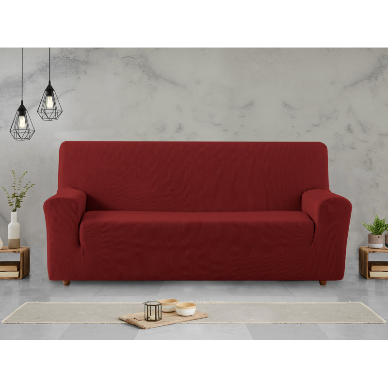 Rustica Sofa Slipcover, Red, Set 3+1+1 Seats