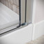 Porte de douche pliante semi-sans cadre 32 po x 76 po avec quincaillerie en chrome poli trempé 5/16 po CrystalTech Bidente-120912430-120912433