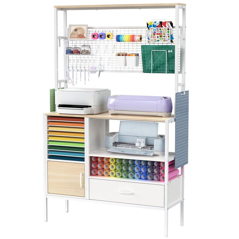 Craft Storage Cabinet Compatible with Cricut Machines