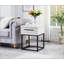 Table de bout avec rangement Celestial Contemporary, base en métal durable et tiroir spacieux pour la vie moderne-47578500