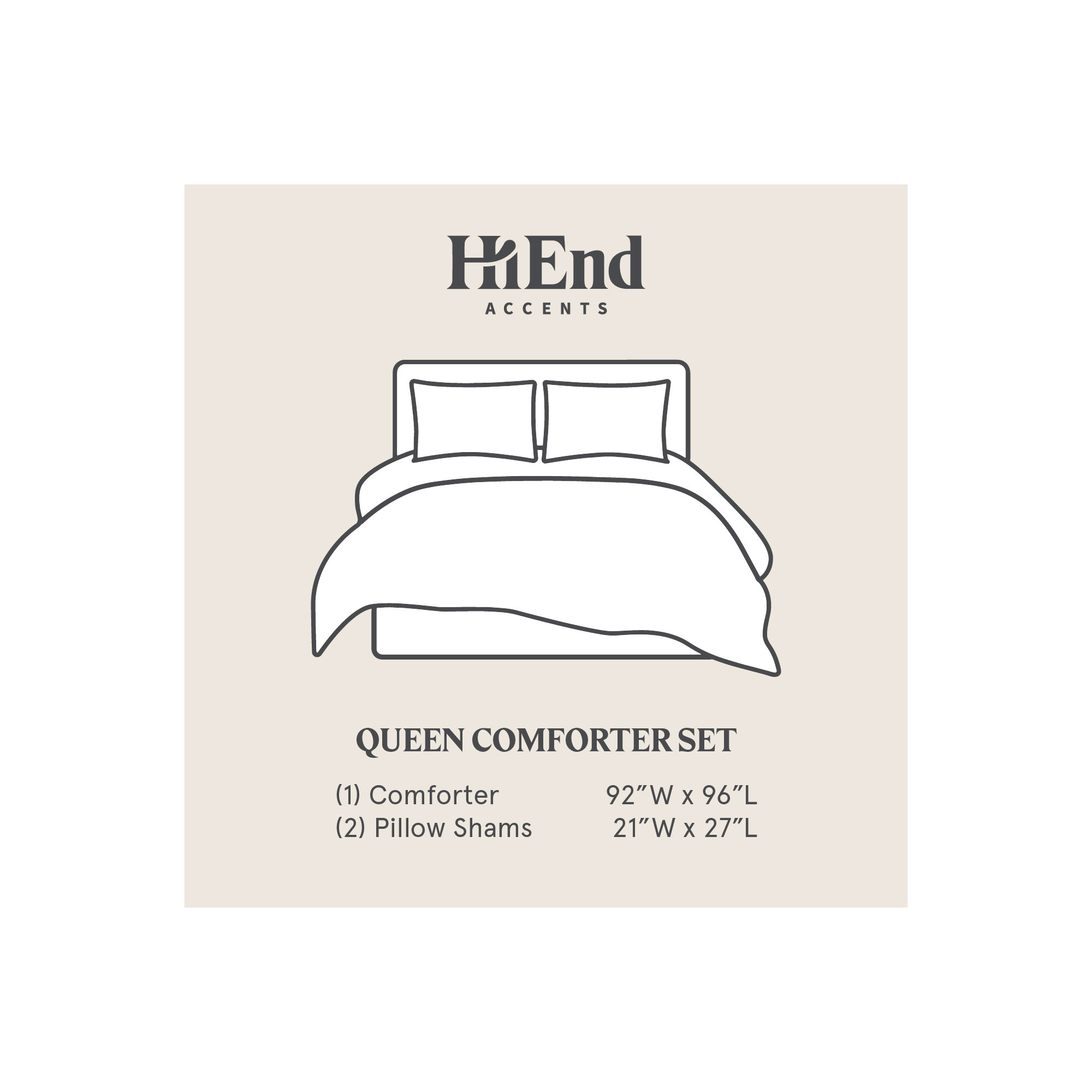 Hera Washed Linen Flange Modern Rustic Chic 3 Piece Comforter Set, Light Blue, Queen Comforter + 2 Shams