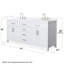 Meuble-lavabo double autoportant 72 po avec plateau en quartz Beckett-108352122-108352120-108352124