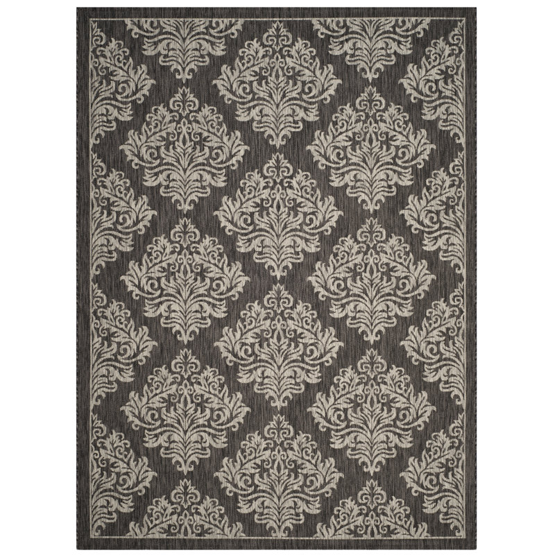Tapis intérieur / extérieur Courtyard Performance Damask, Rectangle 8 pi x 11 pi