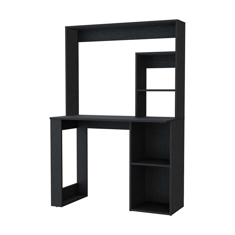 Bureau d'ordinateur, huche, finition wengé noir