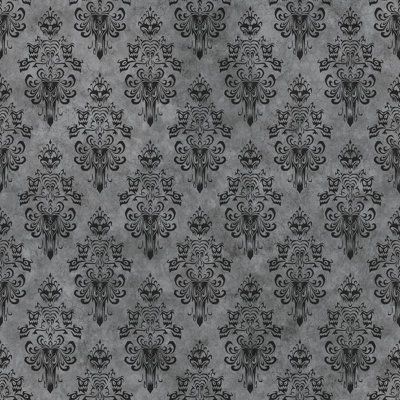 Papier peint adhésif marron Haunted Mansion