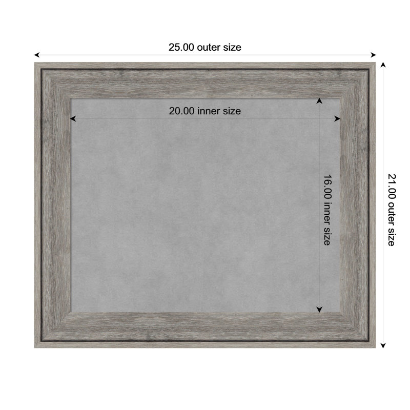 Tableau magnétique gris Regis, H 21 po x l 25 po