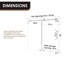 Porte de baignoire coulissante simple sans cadre l 56 "- H 60" x H 58 "-87849807