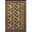 Tapis décoratif rétro multicolore à rayures foncées et multicolores lavable à la machine-1161903740